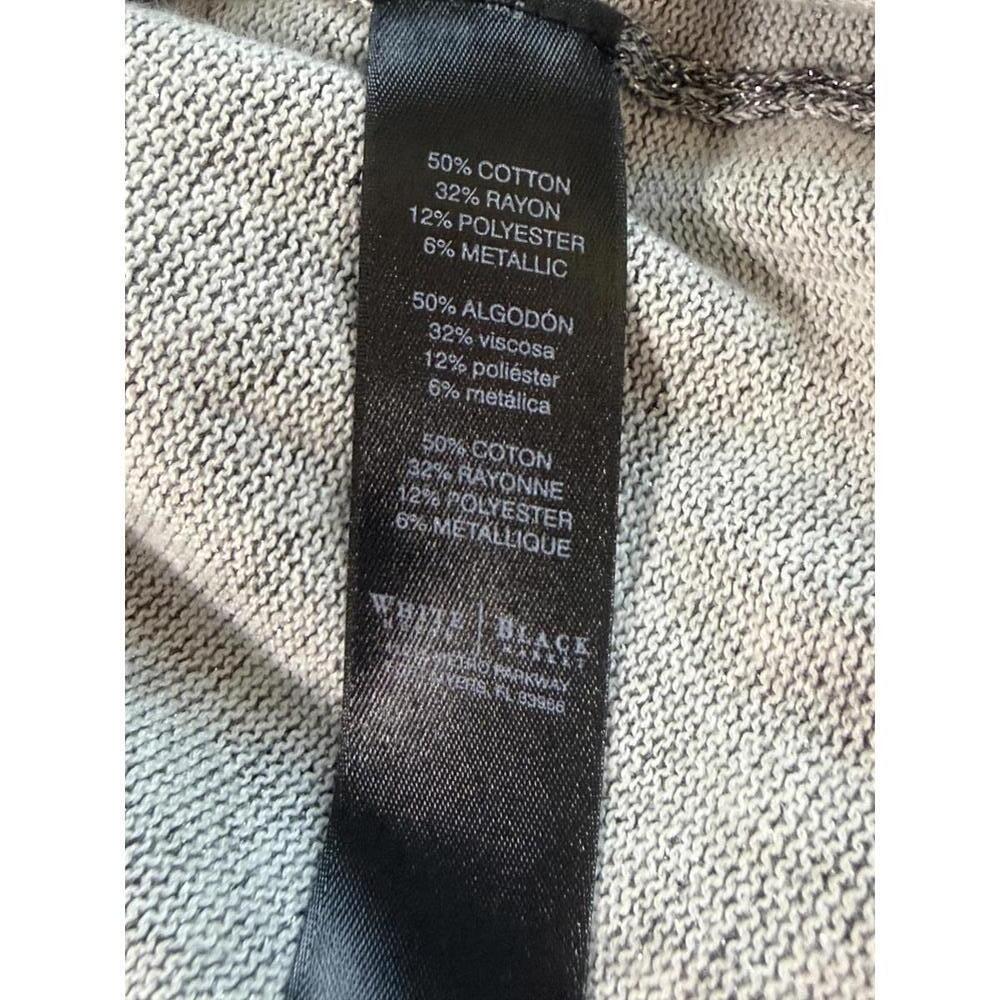 White House Black Market Asymmetrical Knit Sweater Top Gray Size S - Picture 4 of 5